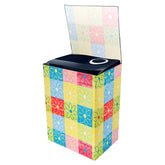 Kuber Industries Washing Machine Cover | Yellow & Check Print Washing Machine Cover | PVC | Top Load Semi-Automatic Washing Machine Cover | Multi